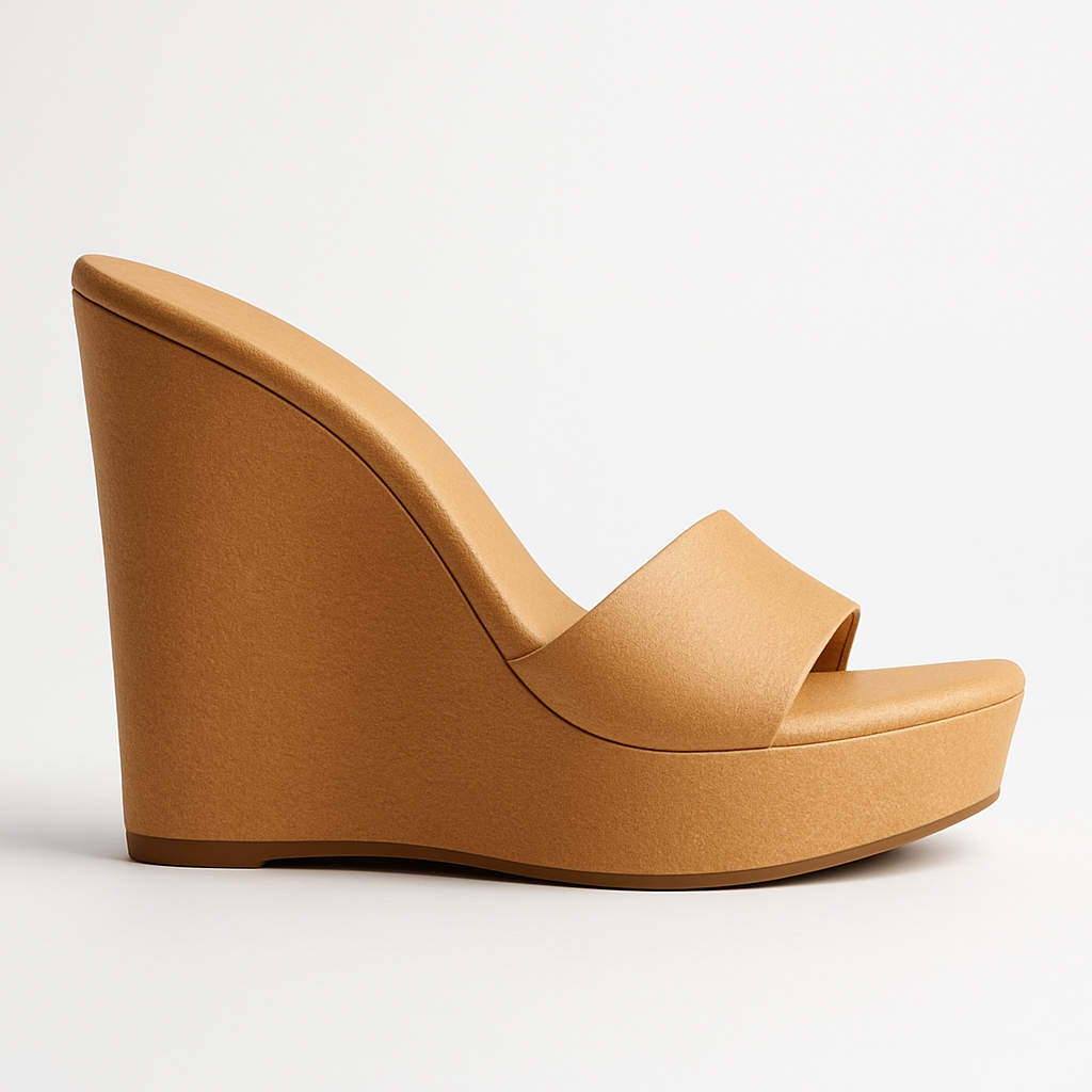 wedge-shaped (heel)